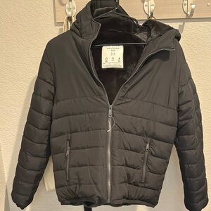 Abercrombie Kids Charcoal Puffer Jacket